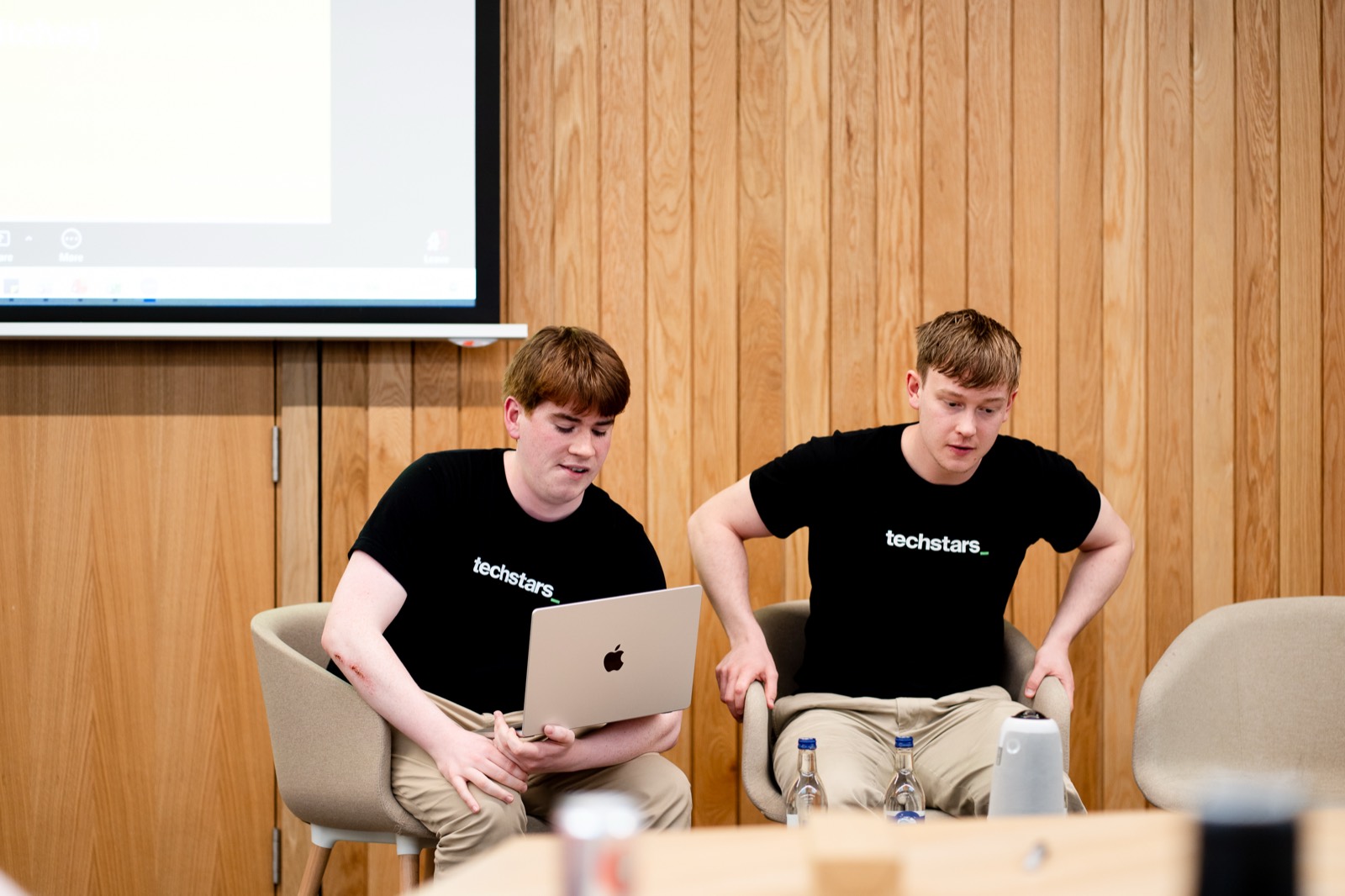 Student builders demoing at HackBelfast